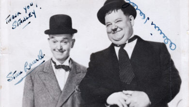 Photo of Laurel and Hardy at Birmingham Hippodrome