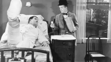 Photo of Hasn’t he suffered enough? Stan visits Ollie in “County Hospital” 1932